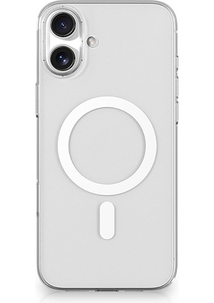 iPhone 16 Uyumlu Kılıf M-Safe Şarj Özellikli Youngkit Ice Serisi Kapak Şeffaf