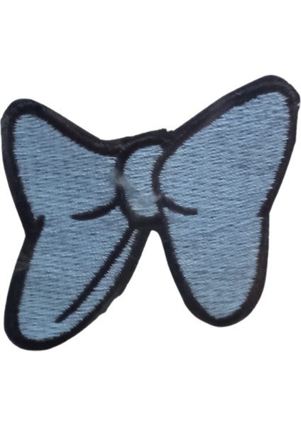 Aplike Ütü İle Yapışan Küçük Kelebek Mavi Arma 2x3 cm