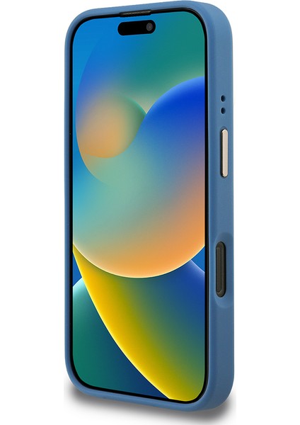 iPhone 16 Pro Uyumlu Kılıf Guess Lisanslı Metal 4g ve Yazı Logolu Kamera Standlı Kapak Mavi indirimleri