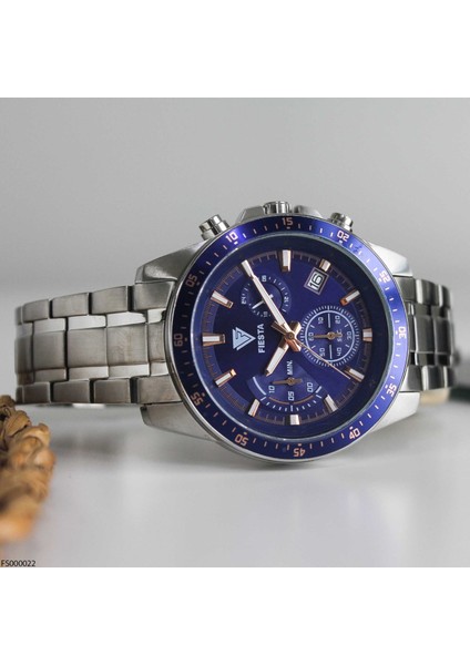 FS000022 Çelik Kordonlu Erkek Kol Saati