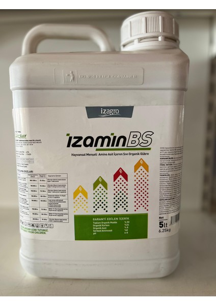 Izagro Izamin Bs Hayvansal Menşeili Aminoasit Içeren Sıvı Organik Gübre 5 Litre