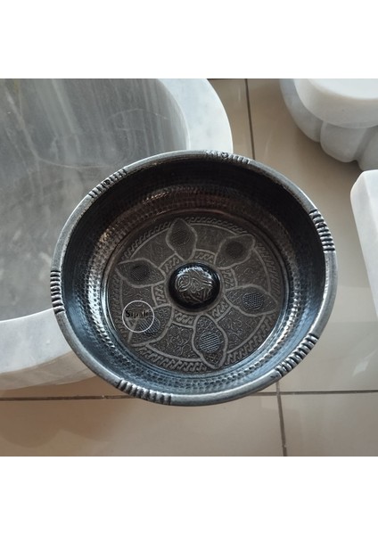 Siyah Kaplama Osmanlı Hamam Tası - Pirinç
