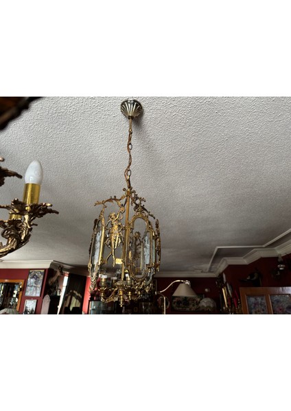 Bronz Avize 20 cm 20 cm 80 cm Ölçülerinde