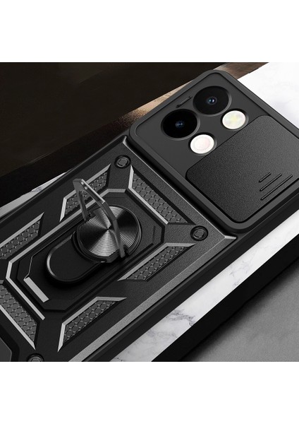 Oppo Reno 13F 5g Kılıf Ultra Korumalı Yüzüklü Manyetik Kamera Korumalı Sürgülü Vega Kapak fırsatları