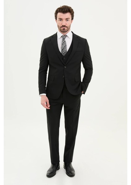 Düz Slim Fit Mono Yaka Klasik Yün Erkek Takım Elbise 45345 fiyatları