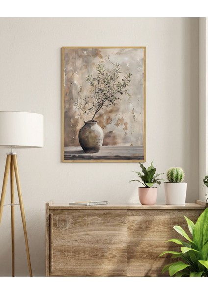 Kahverengi Dekoratif Tablo, Salon ve Ofis Şıklığınıza Sıcaklık Katacak Şık Tasarım