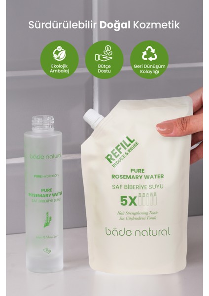 Biberiye Suyu Güçlendirıci Saç Toniği Refill Paket 500 ml