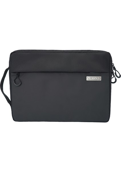 LB576 Creator Serisi Darbe Emici Polyester Kumaş 15-16 Inç Laptop Çantası Siyah Notebook Çantası