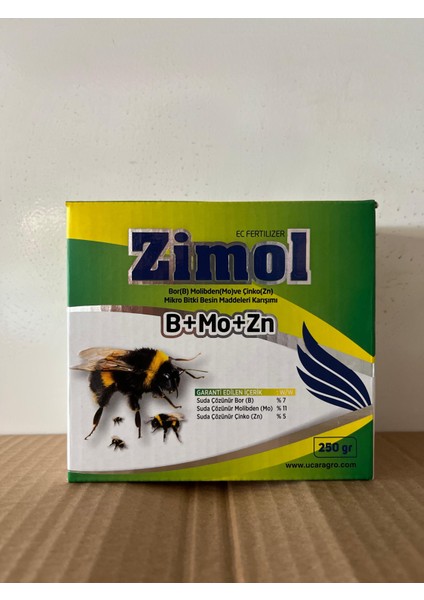 Zimol B+Mo+Zn | Çiçeklendirici-Bombus Arı Desteği | Bor-Molibden-Çinko Içeren Micro Bitki Besini 250GR