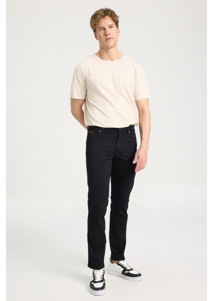 Erkek Normal Bel Slim Fit Siyah Chino Pantolon Texas Slim Pantolon- W12001 fiyatları