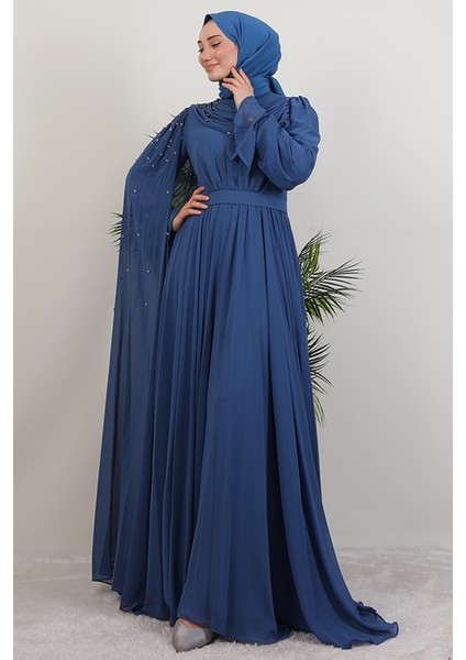 Karanfil Pelerinli Elbise Indigo fiyatları