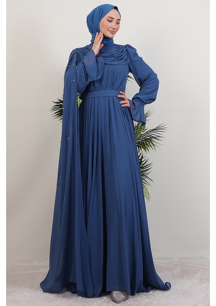 Karanfil Pelerinli Elbise Indigo fırsatları