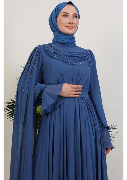 Karanfil Pelerinli Elbise Indigo indirimleri