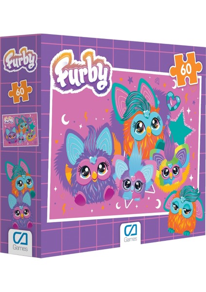 Furby Lisanslı 60 Parça 34X24CM Çocuk Puzzle Yapboz Serisi