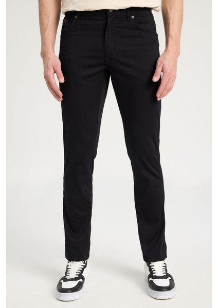 Erkek Normal Bel Slim Fit Siyah Chino Pantolon Texas Slim Pantolon- W12001 fırsatları