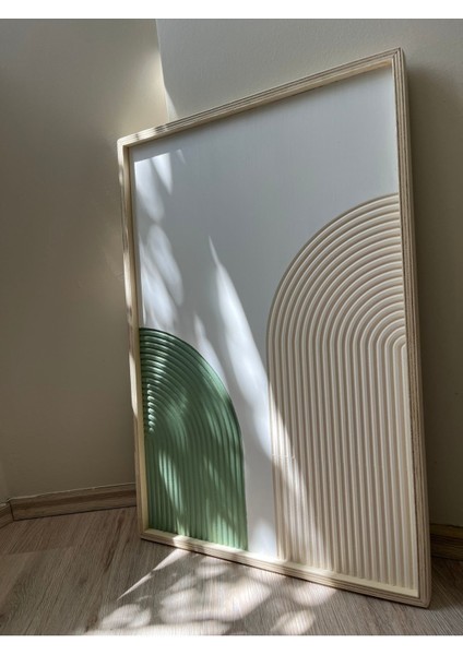 Çok Renkli Ahşap Bohem Tarz Bel Çerçevesi, Şık ve Modern Dekorasyon Parçası