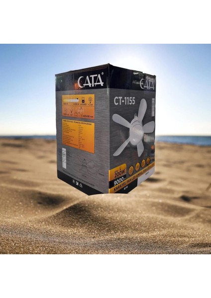 Karayel Fan LED 82W Kumandalı Işıklı Vantilatör CT-1155 modelleri