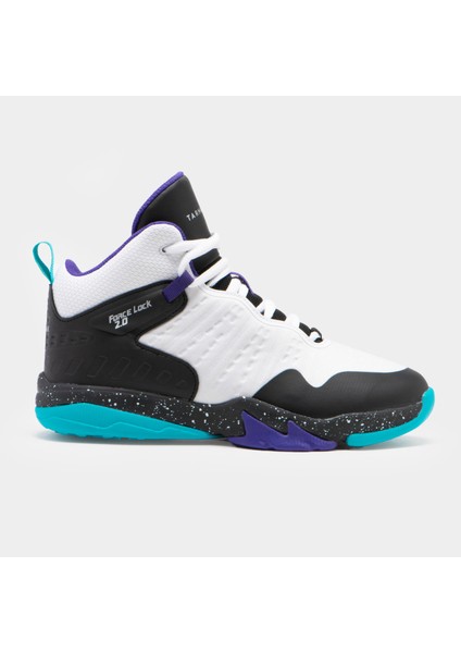 Tarmak Çocuk Basketbol Ayakkabısı - Beyaz/siyah/mor - SS500H