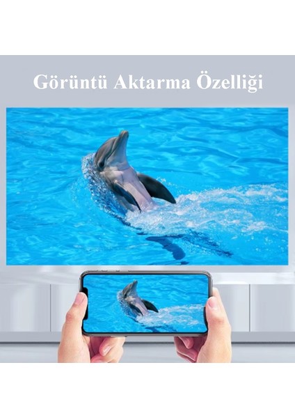 E300 Projektör | Android Tv Android Kurulu Full Hd Projeksiyon Cihazı Wi-Fi ve Bluetooth Destekli | Sinema Keyfi