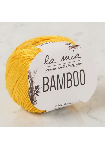 La Mia Bamboo Hardal Sarı El Örgü Ipi - L003 - 33853
