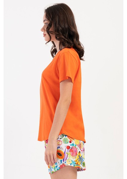 Pamuklu Kadın Kısa Kol Şortlu Pijama Takım , 408195 fiyatları