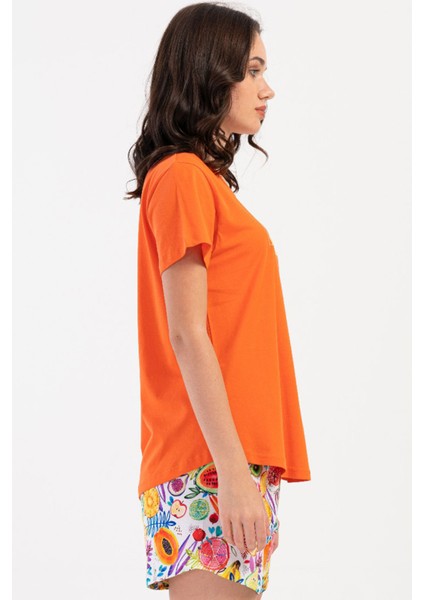 Pamuklu Kadın Kısa Kol Şortlu Pijama Takım , 408195 modelleri