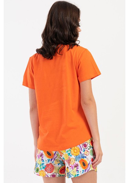 Pamuklu Kadın Kısa Kol Şortlu Pijama Takım , 408195 fırsatları