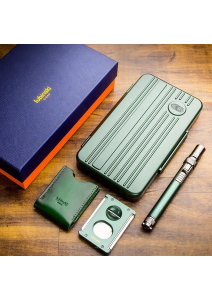 Special Edt. Aluminyum Slim Puro Taşıma Çantası Yeşil Çakmak+V-Cut Kesici/delici Set fiyatları