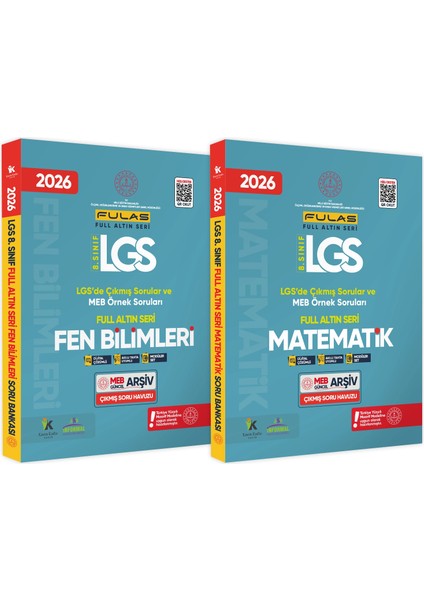 2026 8.sınıf Full Lgs Altın Seri (Fulas) Meb Çıkmış Modüler Soru Bankası Seti Çözümlü Sayısal Set