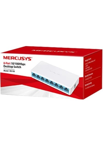 Mercusys MS108 10/100 Mbps 8 Port Ethernet Switch modelleri