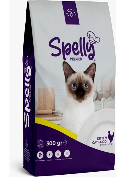 12 Adet x Spelly Yavru Kedi Maması Tavuklu (0.3 Kg)