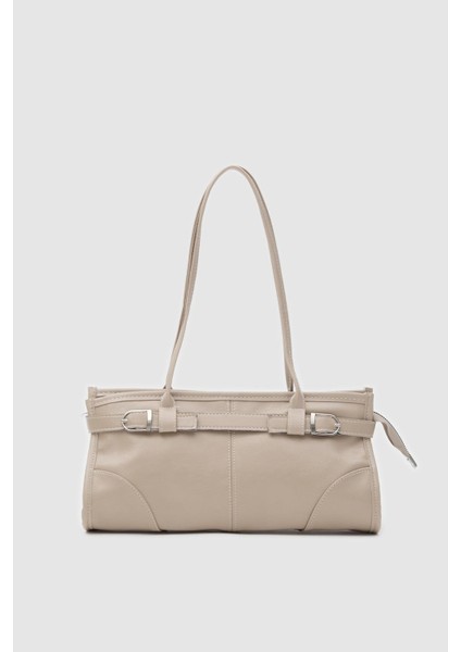 Enyola Vintage Baget Çanta Bej
