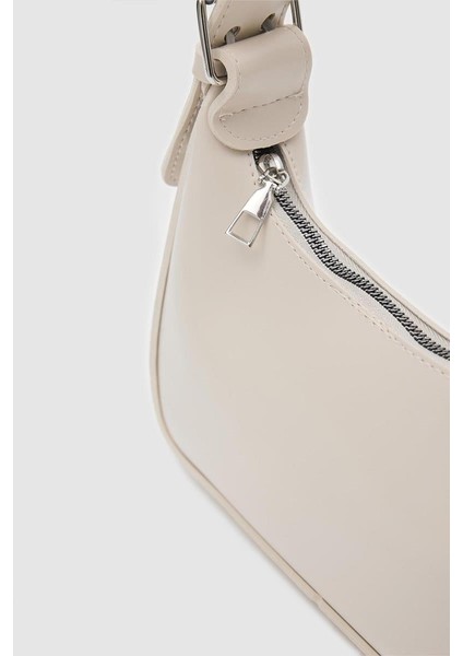Muse Oval Baget Çanta Krem fırsatları