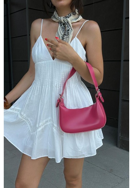 Muse Oval Baget Çanta Pembe