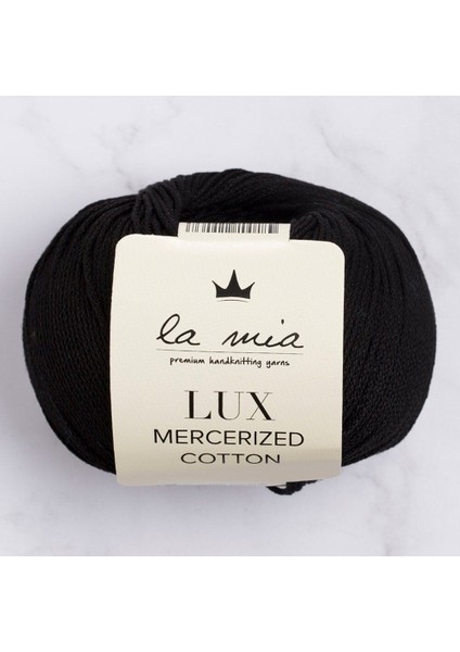 Lux Mercerized Cotton Siyah El Örgü İpi - 1 - 33741