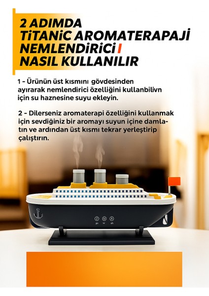Gemi Tasarımlı Işıklı Aroma Terapi & Hava Nemlendirici Buhar Etkisiyle Ferahlık ve Şıklık Bir Arada fiyatları