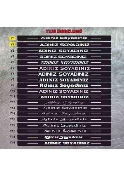 Kişiye Özel Isimli Plakalık (2 Adet ) Siyah Oto Plakalık fiyatları