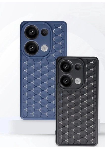 Realme C65 Kılıf Petek Silikon Kapak - Lacivert modelleri