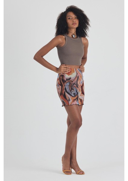 Kadın Pamuklu Crop Top Atlet Esnek Kaşkorse Ribanalı Bluz modelleri