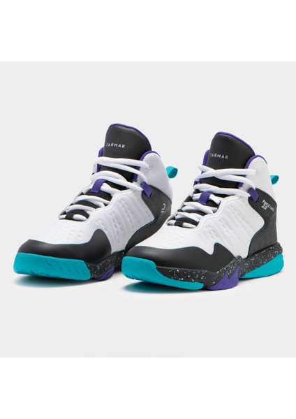 Tarmak Çocuk Basketbol Ayakkabısı - Beyaz/siyah/mor - SS500H fırsatları