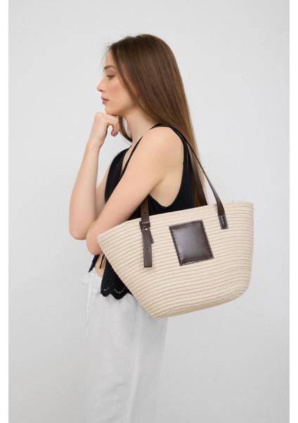 Vittoria Handmade Hasır Çanta Krem Organik Hasır Malzeme fiyatları