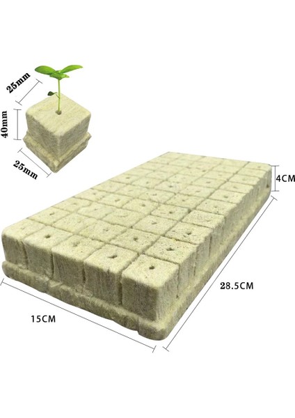 Kaya Yünü Fide Blokları 100’LÜ – Hidroponik & Topraksız Tarım Için fırsatları