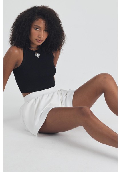 Kadın Pamuklu Crop Top Atlet Esnek Kaşkorse Ribanalı Bluz modelleri