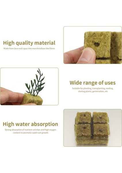 Kaya Yünü Fide Blokları 100’LÜ – Hidroponik & Topraksız Tarım Için indirimleri