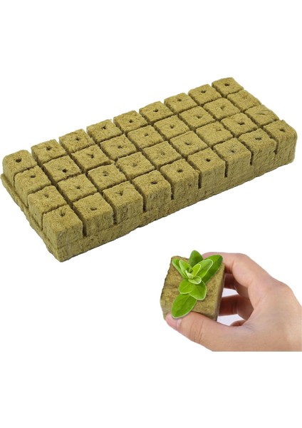 Kaya Yünü Fide Blokları 100’LÜ – Hidroponik & Topraksız Tarım Için