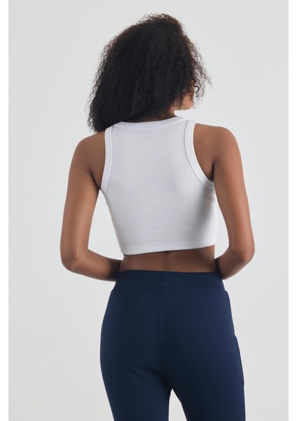 Kadın Pamuklu Crop Top Atlet Esnek Kaşkorse Ribanalı Bluz indirimleri