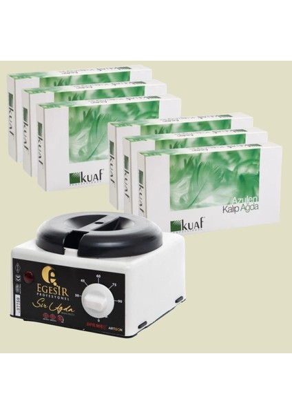 Kalıp Ağda Azulen 400 ml 6 Adet + Ege Sir Ağda Makinası Isıtma Kazanı