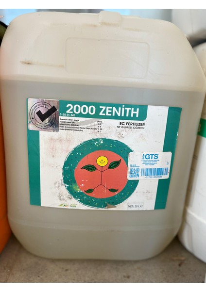 2000 Zenith 5-30-0 Çiçeklendirici Np Içerikli Sıvı Gübre 20 Litre