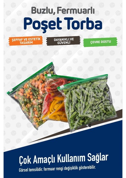 Valiz ve Dolap Içi Düzenleyici Buzlu Fermuarlı Poşet Torba 10 Adet 15 cm x 20 CM-T1466 indirimleri