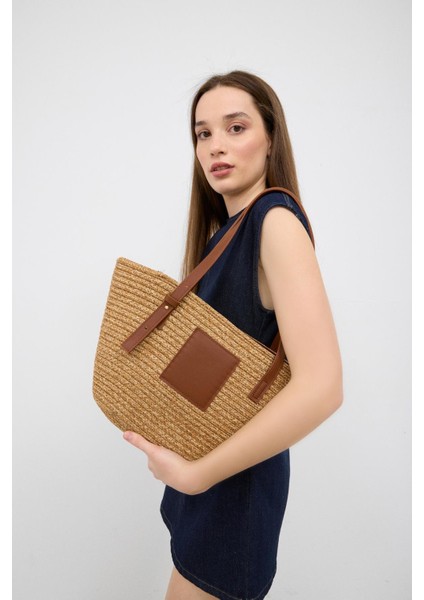 Vittoria Handmade Hasır Çanta Vizon fiyatları